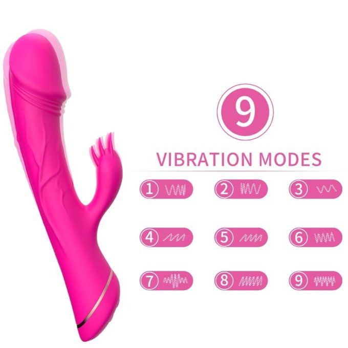 ARMONY - GODE VIBRATEUR LAPIN SILICONE FUCHSIA OU VIOLET