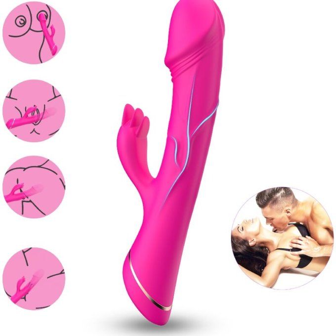 ARMONY - GODE VIBRATEUR LAPIN SILICONE FUCHSIA OU VIOLET