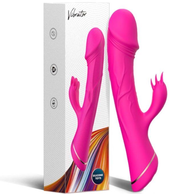 ARMONY - GODE VIBRATEUR LAPIN SILICONE FUCHSIA OU VIOLET