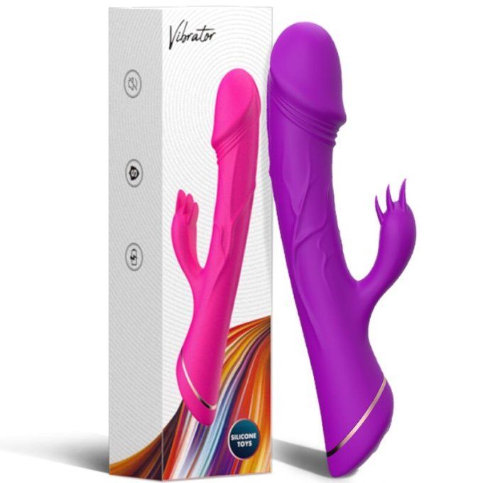 ARMONY - GODE VIBRATEUR LAPIN SILICONE FUCHSIA OU VIOLET