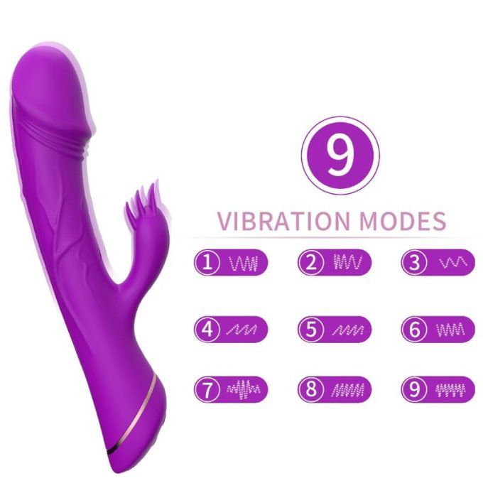 ARMONY - GODE VIBRATEUR LAPIN SILICONE FUCHSIA OU VIOLET