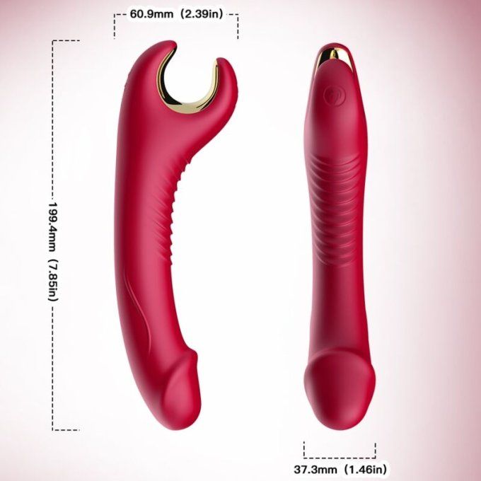 ARMONY - VIBRATEUR & ROTATEUR PRINCE DILDO ROUGE