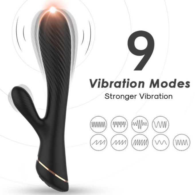 ARMONY - VIBRATEUR RABBIT SILICONE NOIR