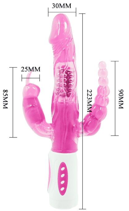 BAILE - PRETTY BUNNY TRIPLE VIBRATEUR ROTATEUR