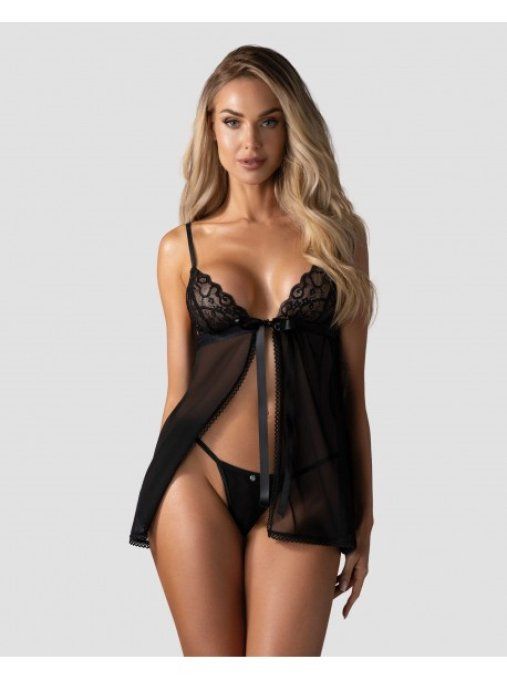 OBSESSIVE - BLOMENTIS BABYDOLL NOIRE