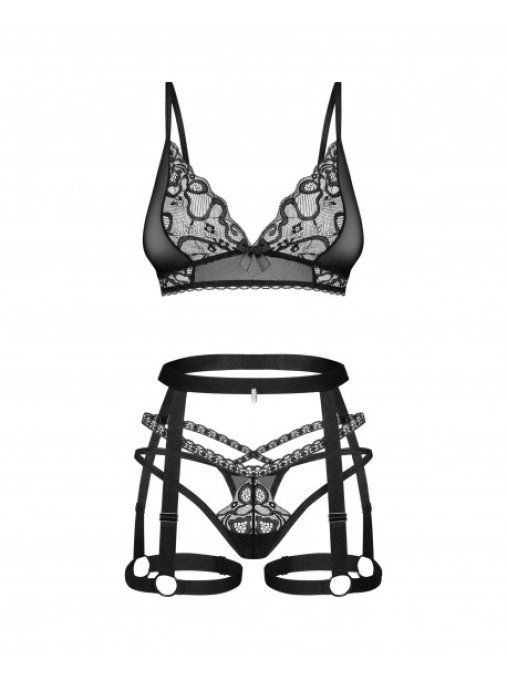 OBSESSIVE - BLOMENTIS ENSEMBLE 3 PIECES NOIR