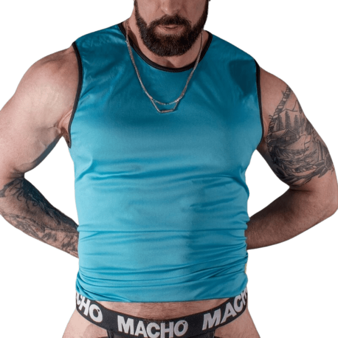 MACHO - T-SHIRT BLEU