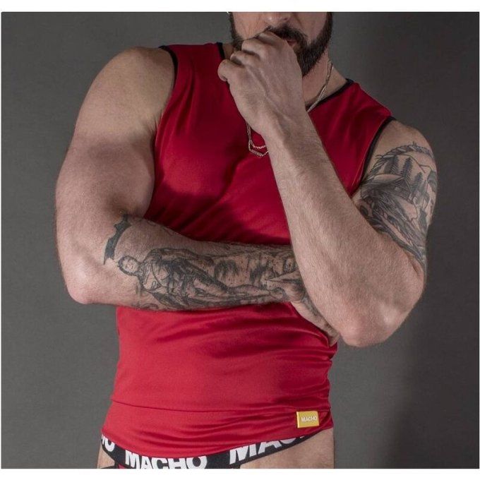 MACHO - T-SHIRT ROUGE