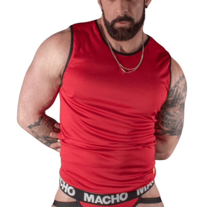 MACHO - T-SHIRT ROUGE