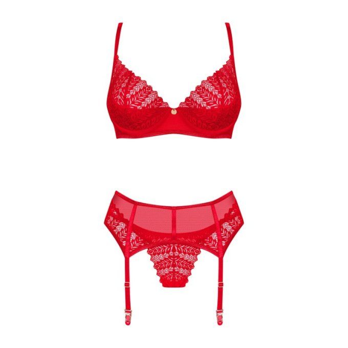 OBSESSIVE - INGRIDIA ENSEMBLE TROIS PIÈCES ROUGE