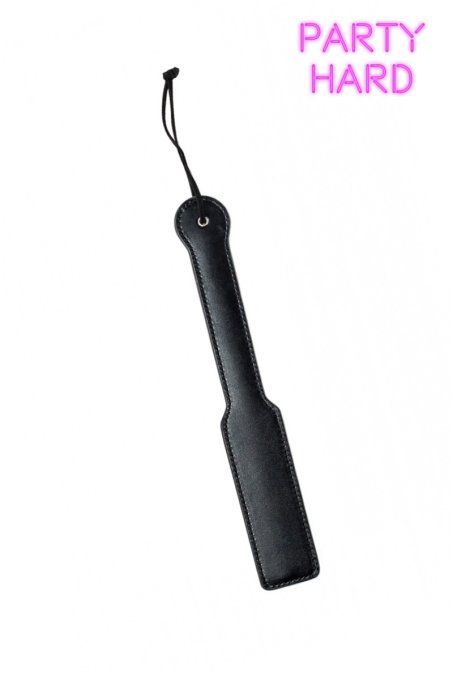 Accessoire érotique adultes tapette cravache paddle simili cuir noir forme  coeur