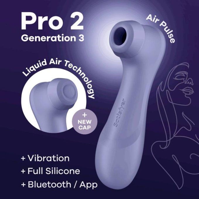 SATISFYER - PRO 2 GENERACIÓN 3 LILAS BLUETOOTH ET APPLICATION