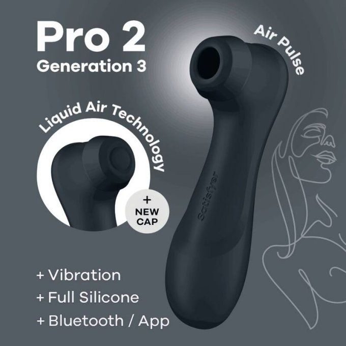 SATISFYER - PRO 2 GENERACIÓN 3 NOIR BLUETOOTH ET APPLICATION