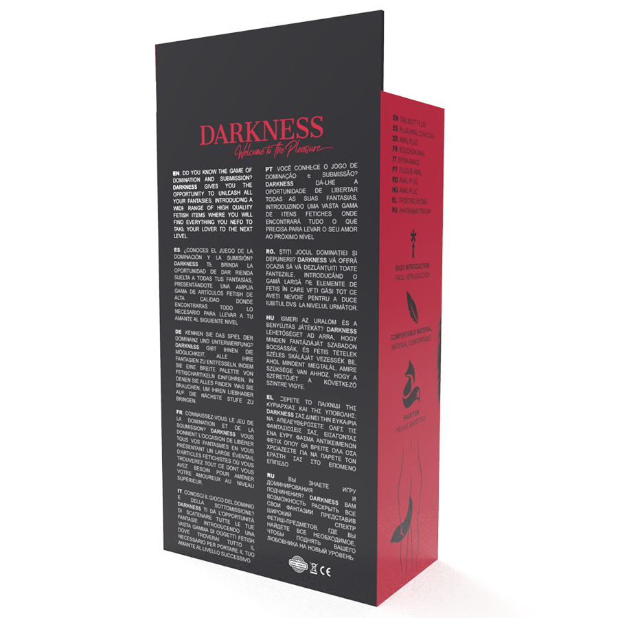 DARKNESS - PLUG ANAL ARGENT 8 CM AVEC QUEUE NOIRE4