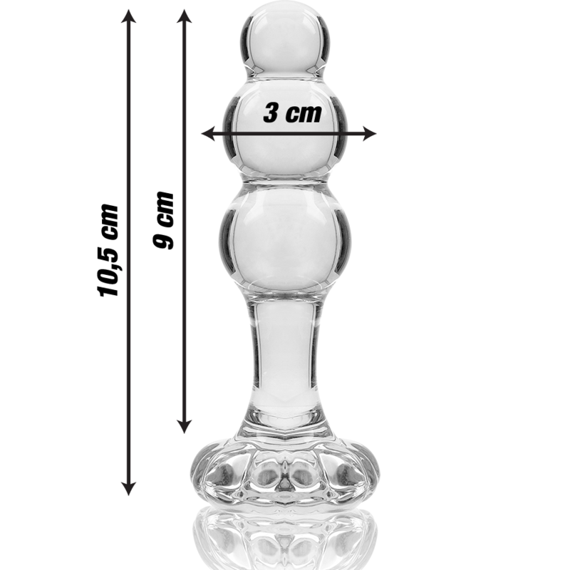 NEBULA SERIES BY IBIZA - MODÈLE 1 BOUCHON EN VERRE BOROSILICATE TRANSPARENT 10.5 CM -O- 3 CM2