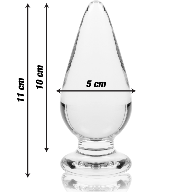 NEBULA SERIES BY IBIZA - PLUG ANAL MODÈLE 4 VERRE BOROSILICATE CLAIR 11 CM -O- 5 CM3