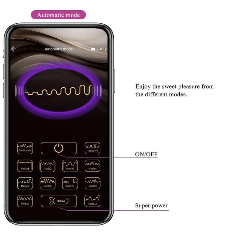 OEUF VIBRANT NYMPHE APP CONTRÔLÉ – Image 7
