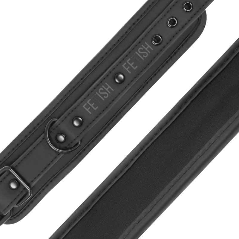 FETISH SUBMISSIVE - COLLIER ET MENOTTES EN CUIR VÉGAN AVEC DOUBLURE EN NOPRÈNE7