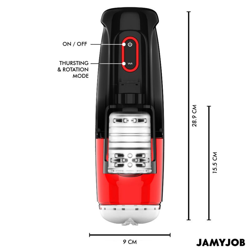 JAMYJOB - MASTURBATEUR VAGIN AUTOMATIQUE STORM 10 MODES DE ROTATION ET DE POUSSÉE2