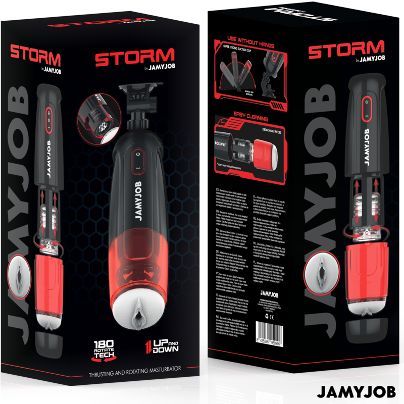 JAMYJOB - MASTURBATEUR VAGIN AUTOMATIQUE STORM 10 MODES DE ROTATION ET DE POUSSÉE6