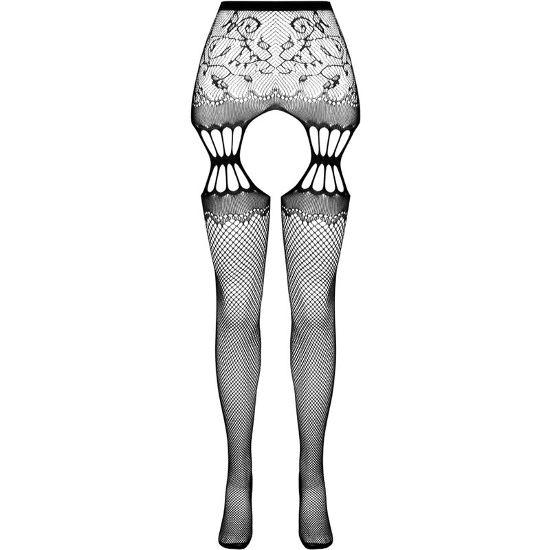 PASSION - COLLANT NOIR AVEC JARRETIÈRE S027 TAILLE UNIQUE4