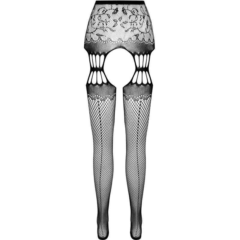 PASSION - COLLANT NOIR AVEC JARRETIÈRE S027 TAILLE UNIQUE5