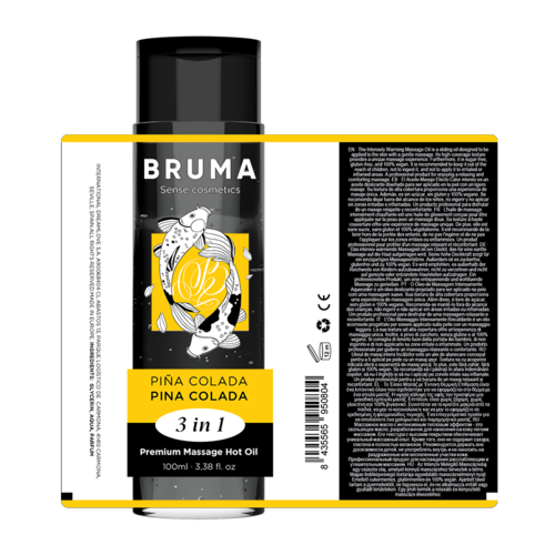 BRUMA - HUILE DE MASSAGE PREMIUM EFFET CHALEUR SAVEUR PINA COLADA 3 EN 1 - 100 ML4
