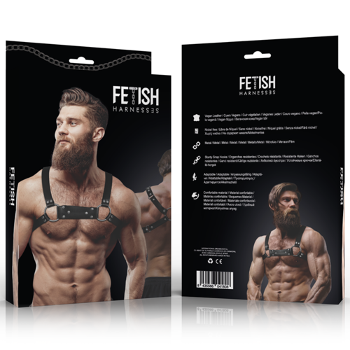 FETISH SUBMISSIVE ATTITUDE - HARNAIS DE POITRINE BULLDOG EN CUIR ÉCOLOGIQUE POUR HOMMES3