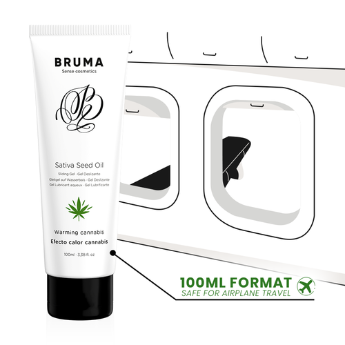 BRUMA - HUILE DE GRAINES DE SATIVA GEL GLISSANT RÉCHAUFFANT SAVEUR DE CANNABIS 100 ML2