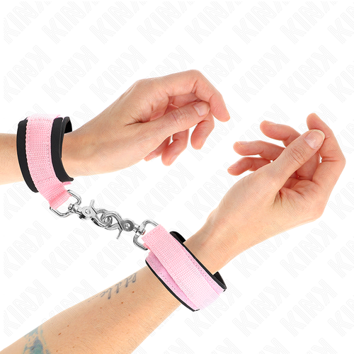 KINK - APPUI-POIGNETS RÉGLABLES EN NÉOPRÈNE ROSE RÉGLABLE3