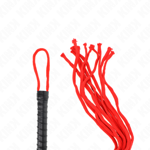 KINK - FOUET CORDE ROUGE 56 CM4