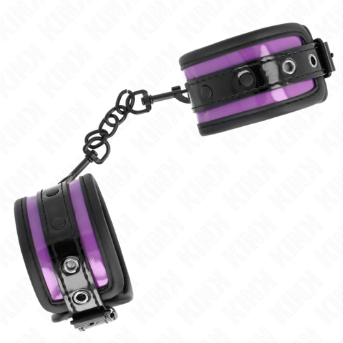 KINK - MENOTTES POIGNETS EN NÉOPRÈNE VIOLET CLAIR – Image 2