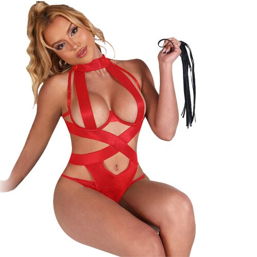 SUBBLIME - BODY LICOL SEXY AVEC HARNAIS ROUGE3