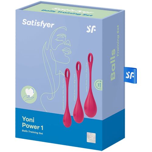 SATISFYER - ENSEMBLE ENTRAÎNEMENT YONI POWER 1 ROUGE3