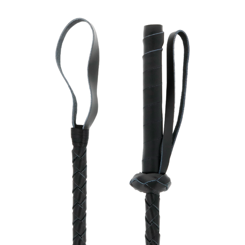 DARKNESS - FOUET BDSM FÉTICHISTE EN CUIR 60CM1