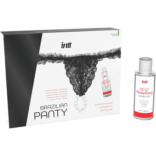 INTT RELEASES - CULOTTE BRÉSILIENNE NOIRE AVEC PERLES ET GEL LUBRIFIANT 50 ML1