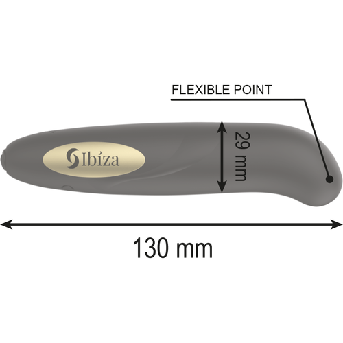 IBIZA - STIMULATEUR DE CLITORIS CHARGEUR USB 10 MODES DE VIBRATION DORÉ 13 X 2,92