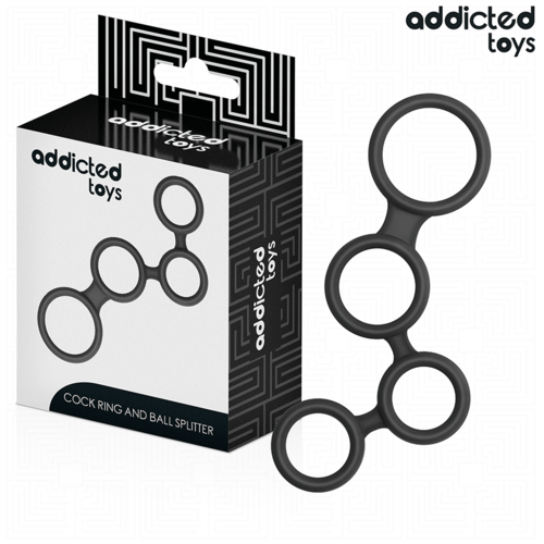 ADDICTED TOYS - ANNEAU PÉNIS AVEC SÉPARATEURS POUR TESTICULES