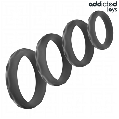 ANNEAUX PÉNIS TEXTURÉS SILICONE 4 TAILLES – Image 6