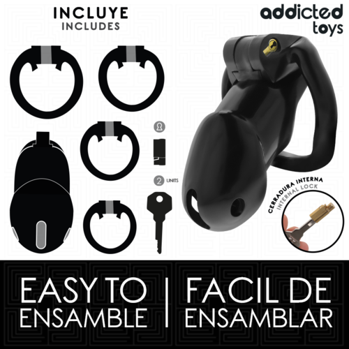 ADDICTED TOYS LOCKED - MINDNIGHT CELL CAGE À PÉNIS TAILLE L3