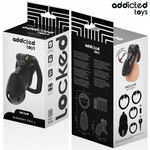 ADDICTED TOYS LOCKED - MINDNIGHT CELL CAGE À PÉNIS TAILLE L5