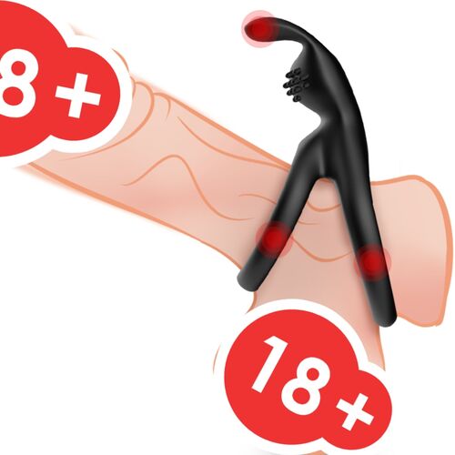 DOUBLE ANNEAU RABBIT SILICONE TENSY NOIR – Image 4