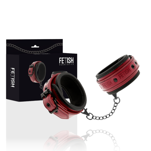 FETISH SUBMISSIVE DARK ROOM - MENOTTES EN CUIR VÉGAN AVEC DOUBLURE EN NÉOPRÈNE1