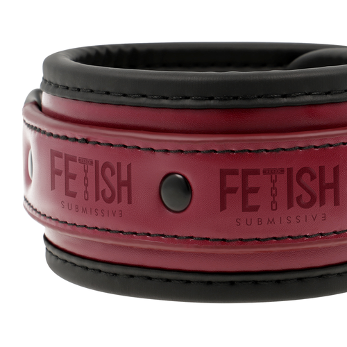 FETISH SUBMISSIVE DARK ROOM - MENOTTES EN CUIR VÉGAN AVEC DOUBLURE EN NÉOPRÈNE2