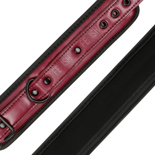 FETISH SUBMISSIVE DARK ROOM - MENOTTES EN CUIR VÉGAN AVEC DOUBLURE EN NÉOPRÈNE5