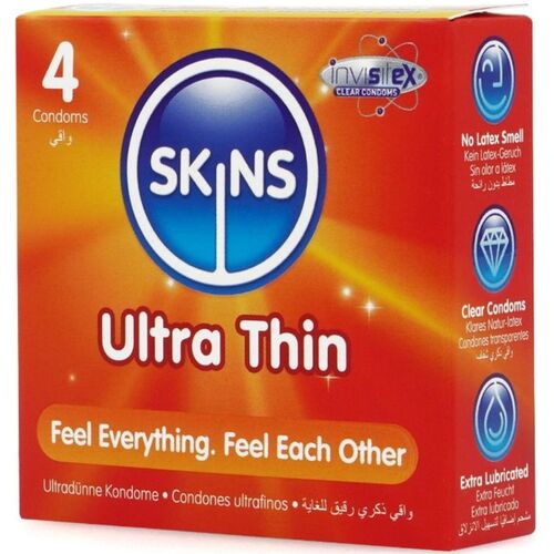 SKINS - PACK DE 4 PRÉSERVATIFS ULTRA FINS PREMIUM1