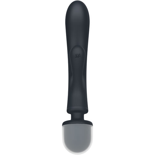 SATISFYER - MASSEUR VIBRATEUR LAPIN TRIPLE LOVER GRIS3