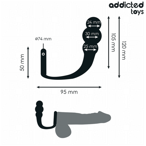 ADDICTED TOYS - PLUG ANAL AVEC ANNEAU MODÈLE 14