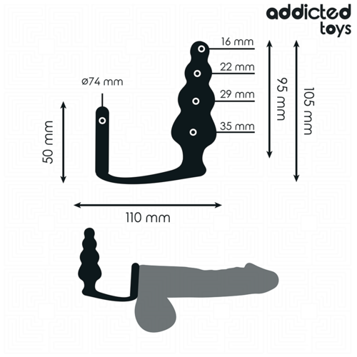 ADDICTED TOYS - PLUG ANAL AVEC ANNEAU MODÈLE 53