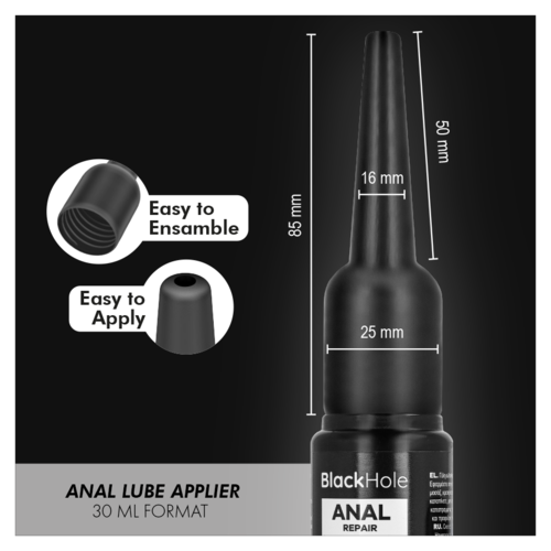 BLACK HOLE - APPLICATEUR DE LUBRIFIANT ANAL TAILLE S 30 ML3